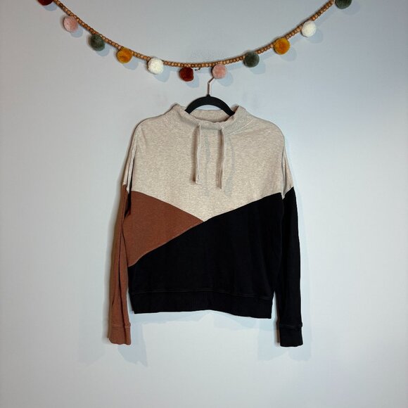 Pact Tops - Pact color block cowl neck pullover sweatshirt